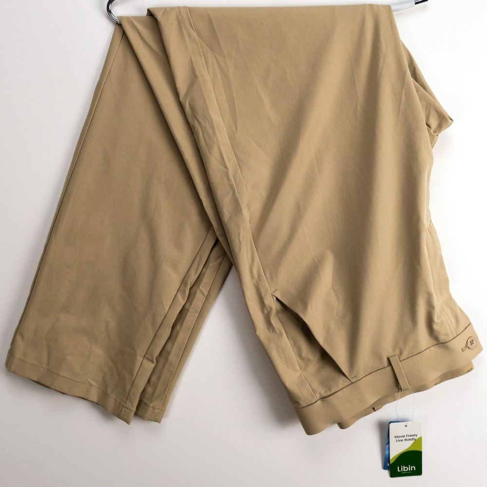 NWT Men's UPF 50+ Hiking Travel Golf Pants 36x32 Comfort Stretch Waist Libin